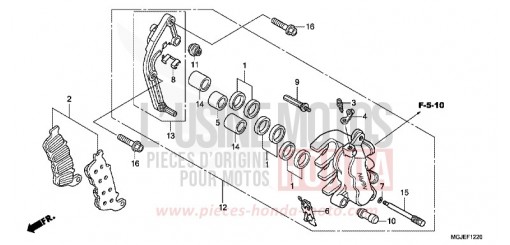 MACHOIRE DE FREIN AVANT G. (CBF1000FA/FT/FS) CBF1000FAC de 2012